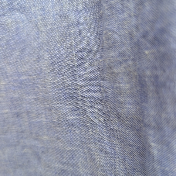 AX Armani Exchange Men's Medium 100% Linen Blue Button Down Short Sleeve Top - Picture 6 of 8